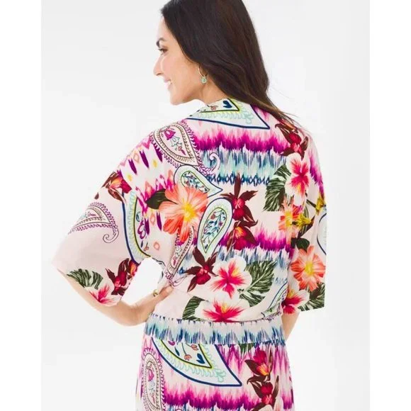 Chico's Ikat Floral Kimono - Picture 7 of 7